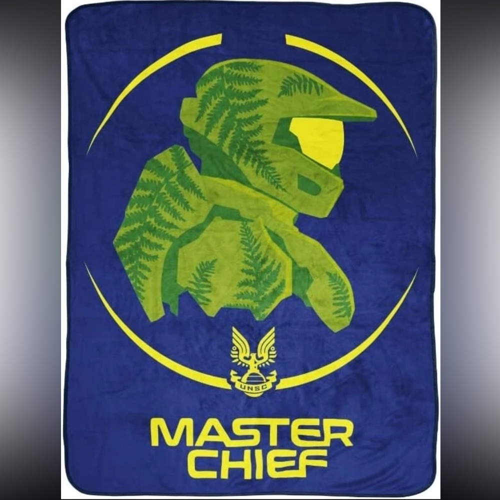 Halo Master Chief Blue Plush Blanket